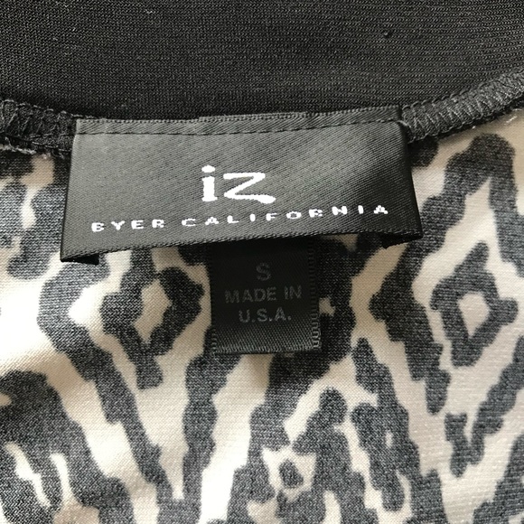 IZ Byer California sleeveless / tank top, size S, black and white - Picture 4 of 6